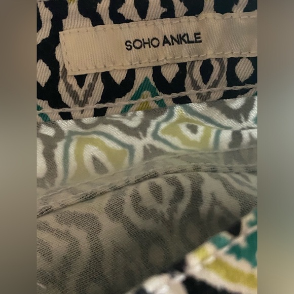 Jones New York Print Secret Slimming Features Stretch Ankle Jeans Size 10 - Picture 7 of 8